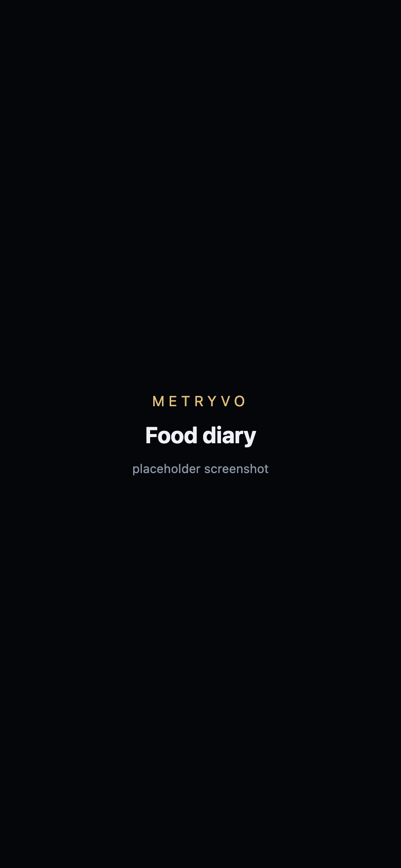 The food diary, dark theme
